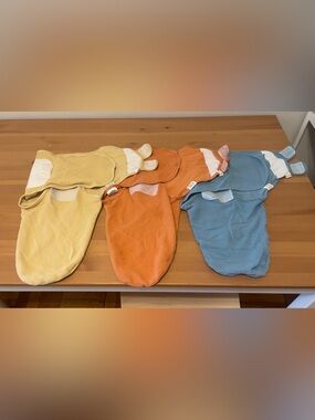 KeaBabies swaddle sleep sack bundle - Yellow, Orange, Blue